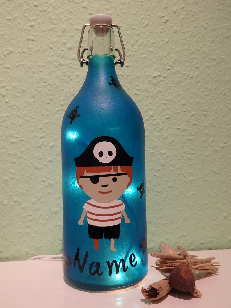 Die Lampe in der Flasche für Kinder Pirat Bild 1