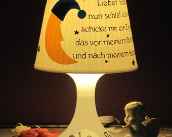 Wunderschöne  Kinderzimmerlampe mit Spruch + Wunschname