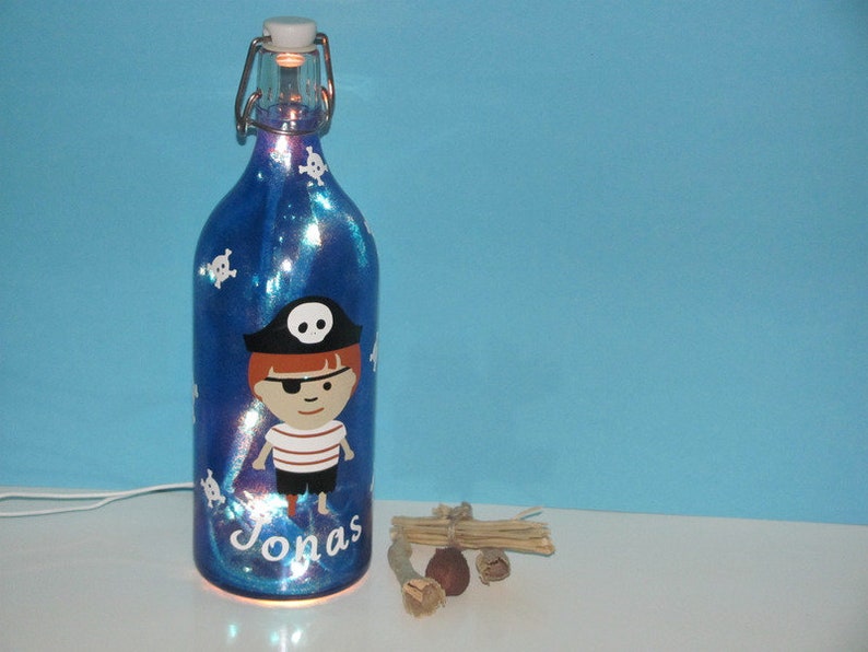 Die Lampe in der Flasche für Kinder Pirat Bild 2