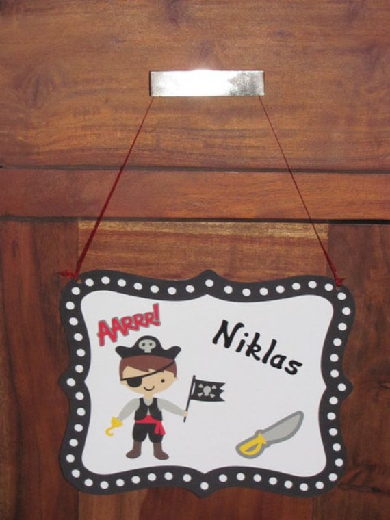 Children S Room Door Sign For Guys Pirate Wish Name