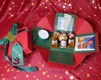 Coffret cadeau pop up box Noël "Cloche"