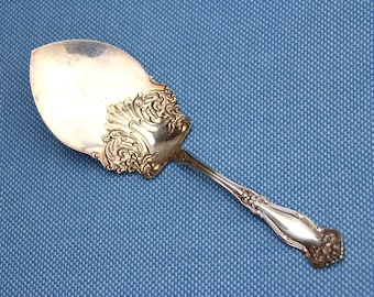 Couvert à servir le poisson métal argenté style Louis XV orfèvre Alfenide modèle Pompadour French silver-plated 2p fish serving set - France