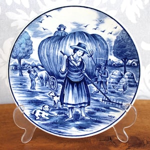 Wall plate ROYAL Delft blue porcelain plate vintage decorative plate white-blue collector&#39;s plate wall decor decorative plate