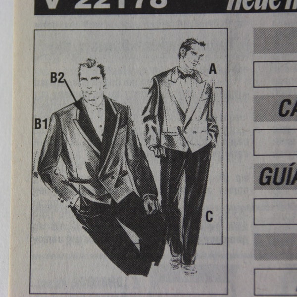Vintage Herren Jacke-Blazer + Hose Gr. 90-110 Schnittmuster Neue Mode Stil V-22178 Mehrgrößenschnitt Schnittmusterbögen Herren Retro Mode