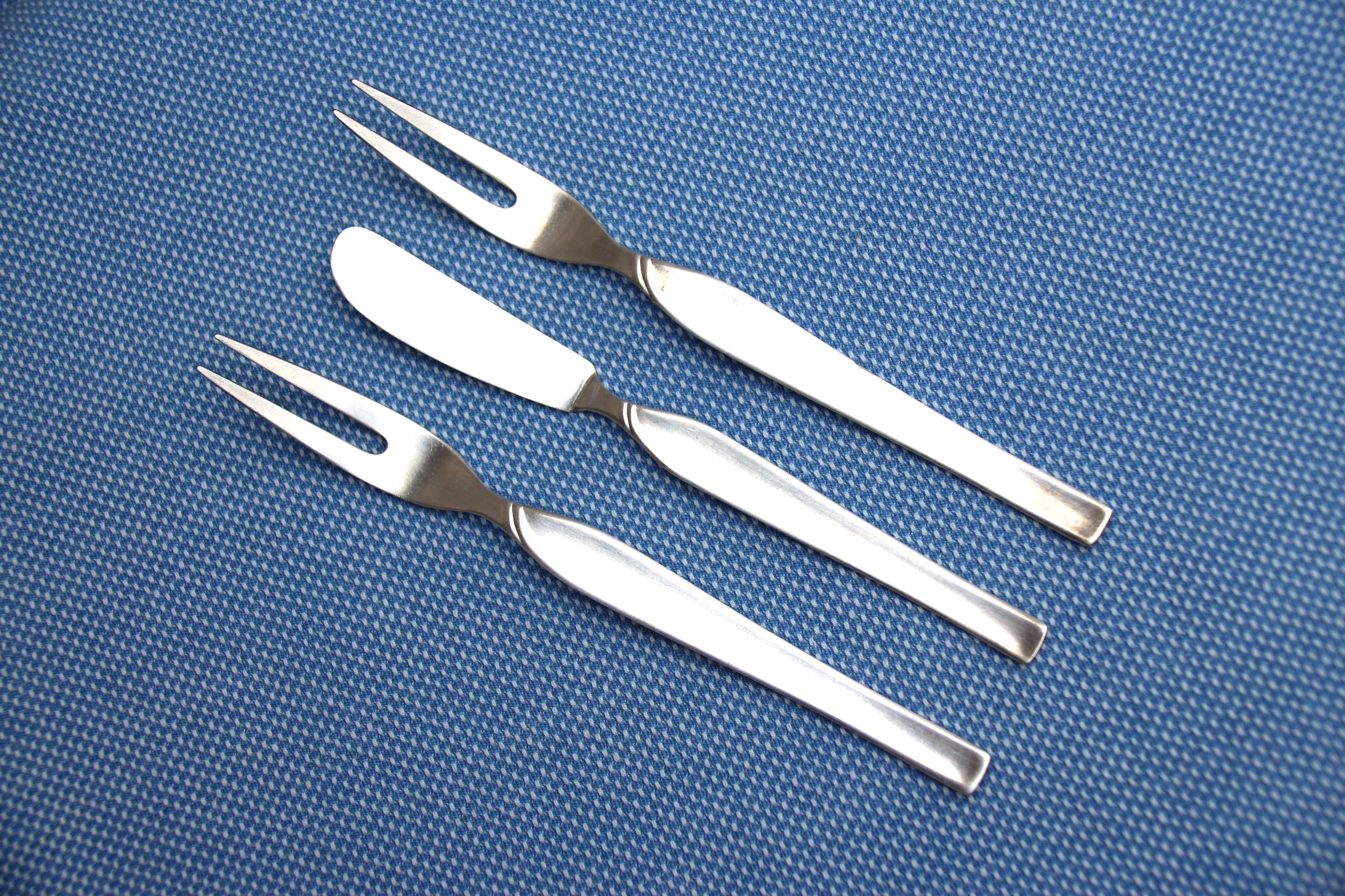 Vintage Serving Forks Butter Knife Silver Cutlery Table