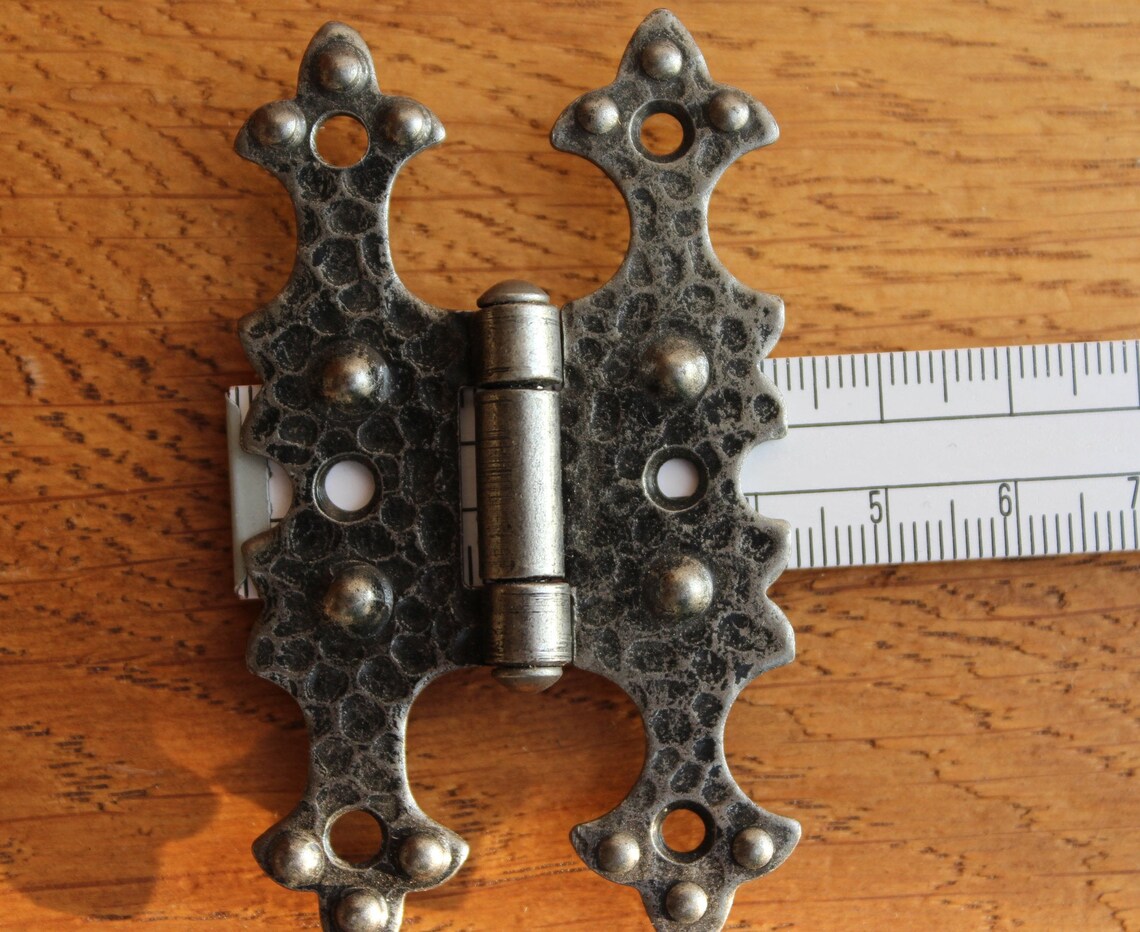 Vintage Scharniere Eisen Metall schwarz-grau Türscharniere | Etsy