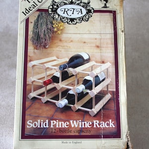 Vintage kit for wine rack wine rack bottle rack natural wood RTA bottle stand self-assembly bottle holder self-assembly kit
