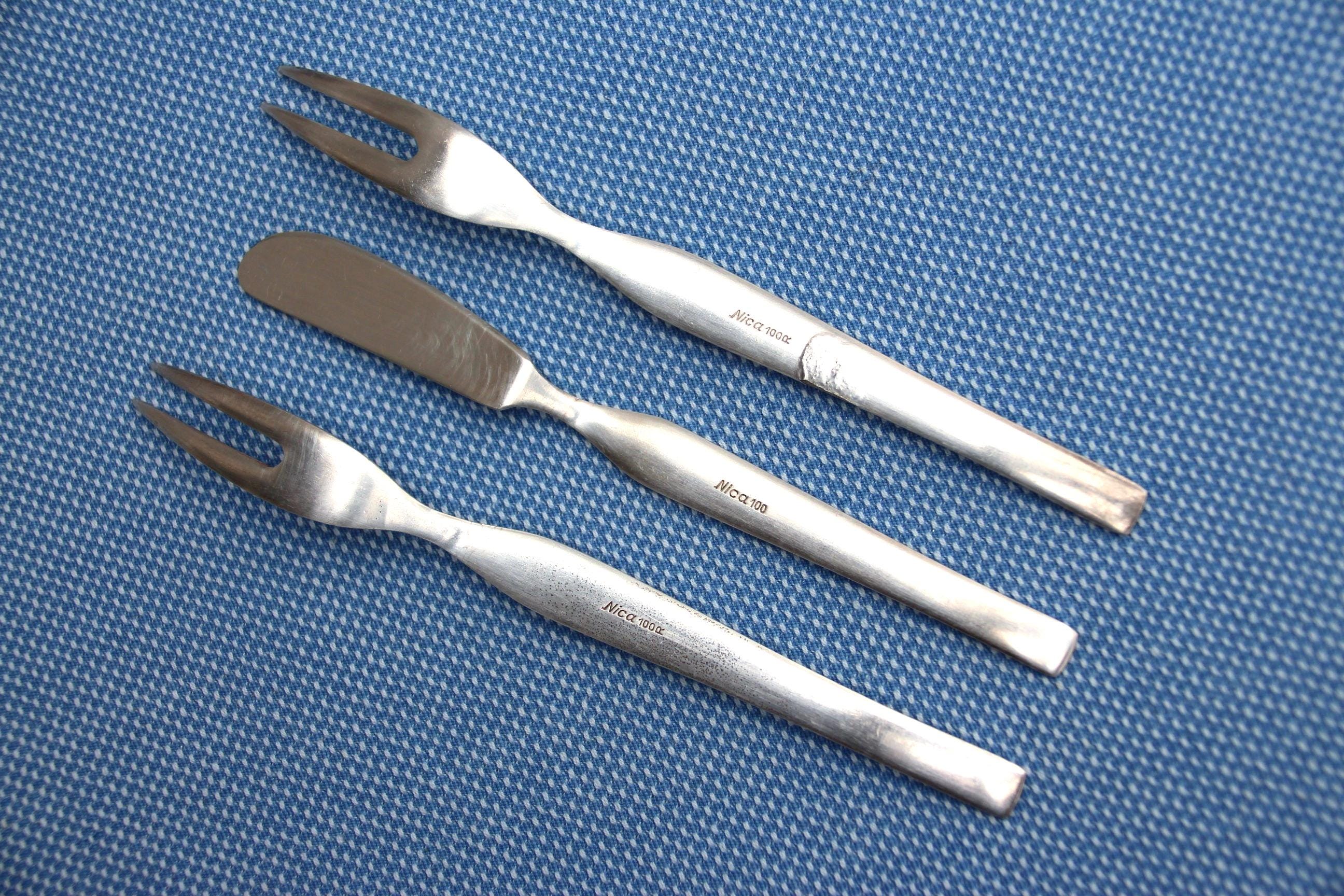 Vintage Serving Forks Butter Knife Silver Cutlery Table