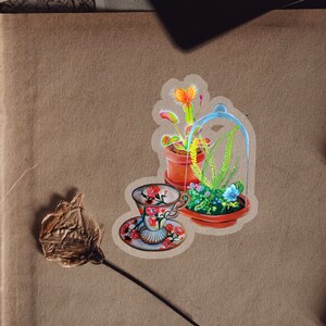 Etiqueta da planta de Cloche do gótico de <br> Entrega Rápida? Academia escura de <br> Não Perca! Etiqueta do chá de Witchy de <br> Entrega Rápida? Jardim Cloche Adesivo | Adesivo à prova d'água à prova de intempéries