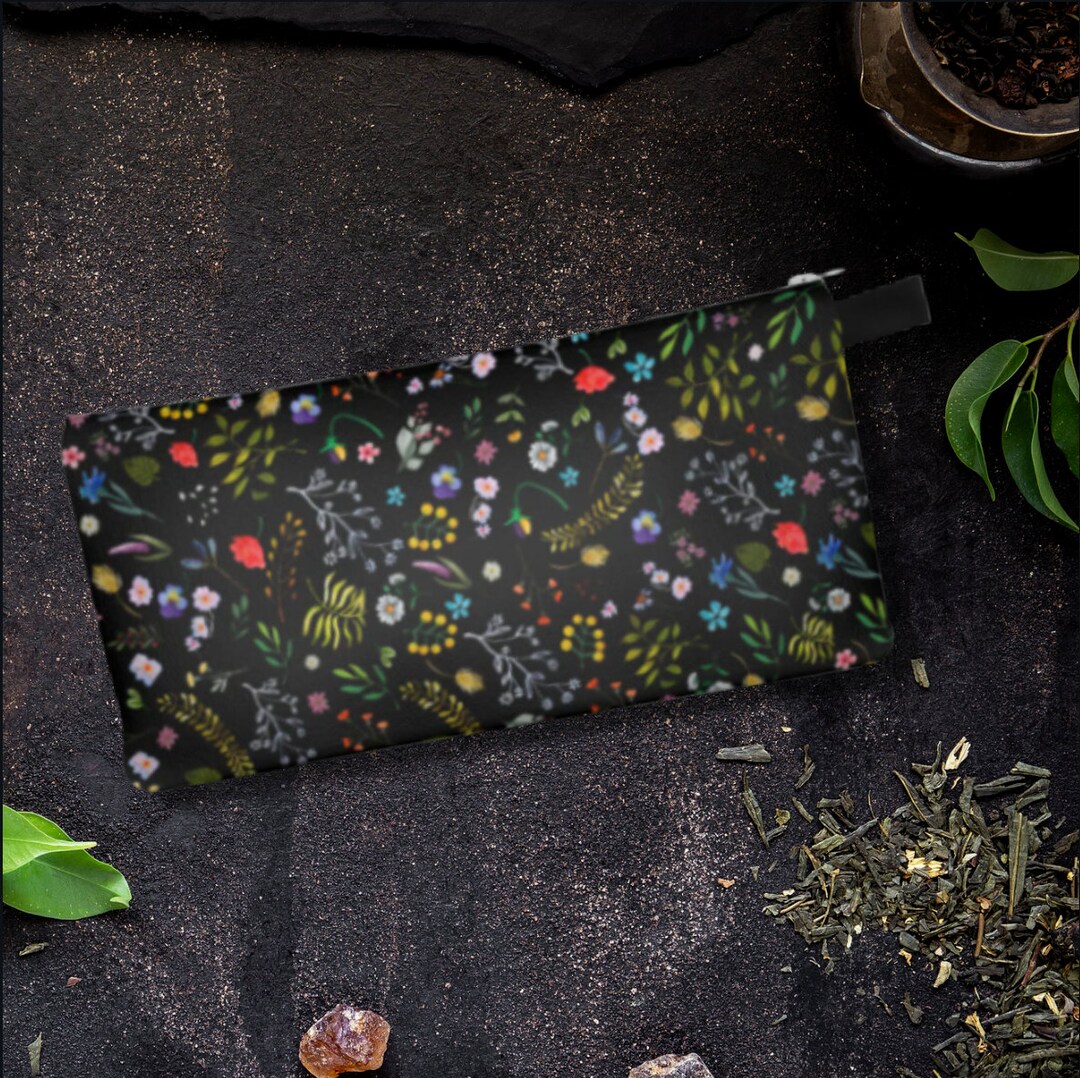 Wildflower Pencil Case Zippered Pencil Case Floral Pencil Bag Flowers