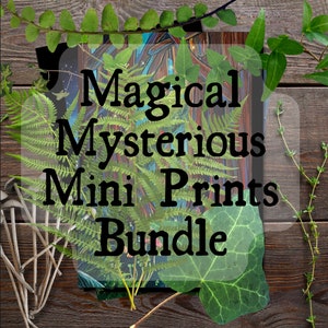 Mystery Mini Print Bundle | Überraschungs-Print-Bundle mit exklusiven Designs & Bonus-Stickern | Mystery Art Box | Überraschungs-Bonus Mystery Prints