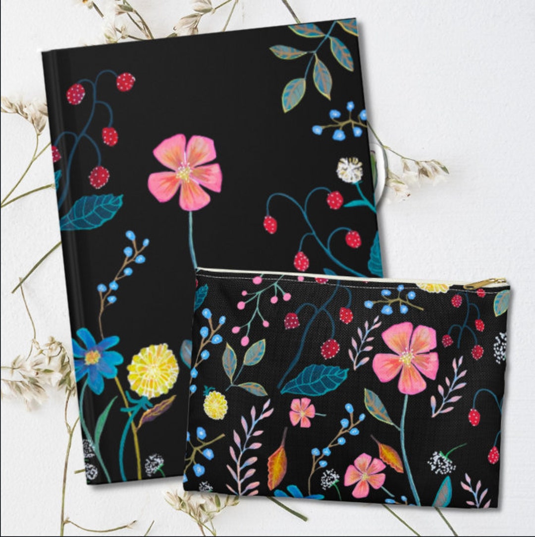Multicolor - Handcrafted Floral Print Organizer Stationery Kit 55