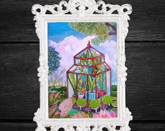Gewächshaus Print: Cottagecore Garden (4x6)