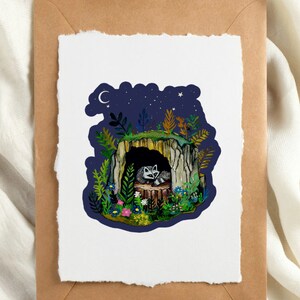 Raccoon Sticker | Raccoon Vinyl Sticker | Raccoon Camping Sticker | Waterproof Raccoon Sticker | Woodland Raccoon Sticker | Raccoon Sticker