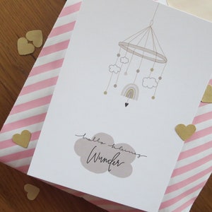 Karte Geburt Hallo kleines Wunder Postkarte Grußkarte Kleinigkeitenliebe