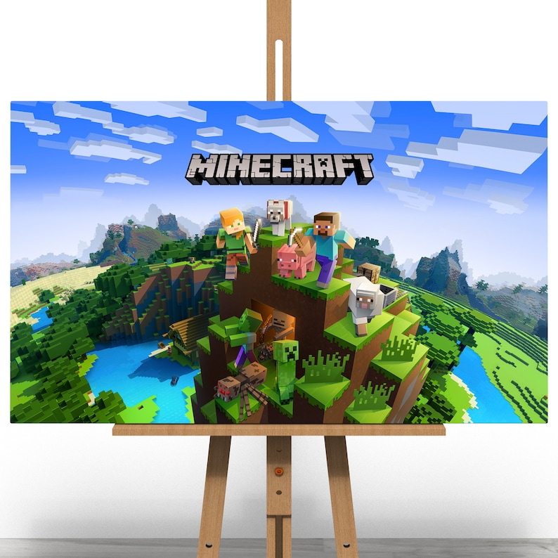 Minecraft Game Canvas Print Ready to Hang Top Quality - Etsy