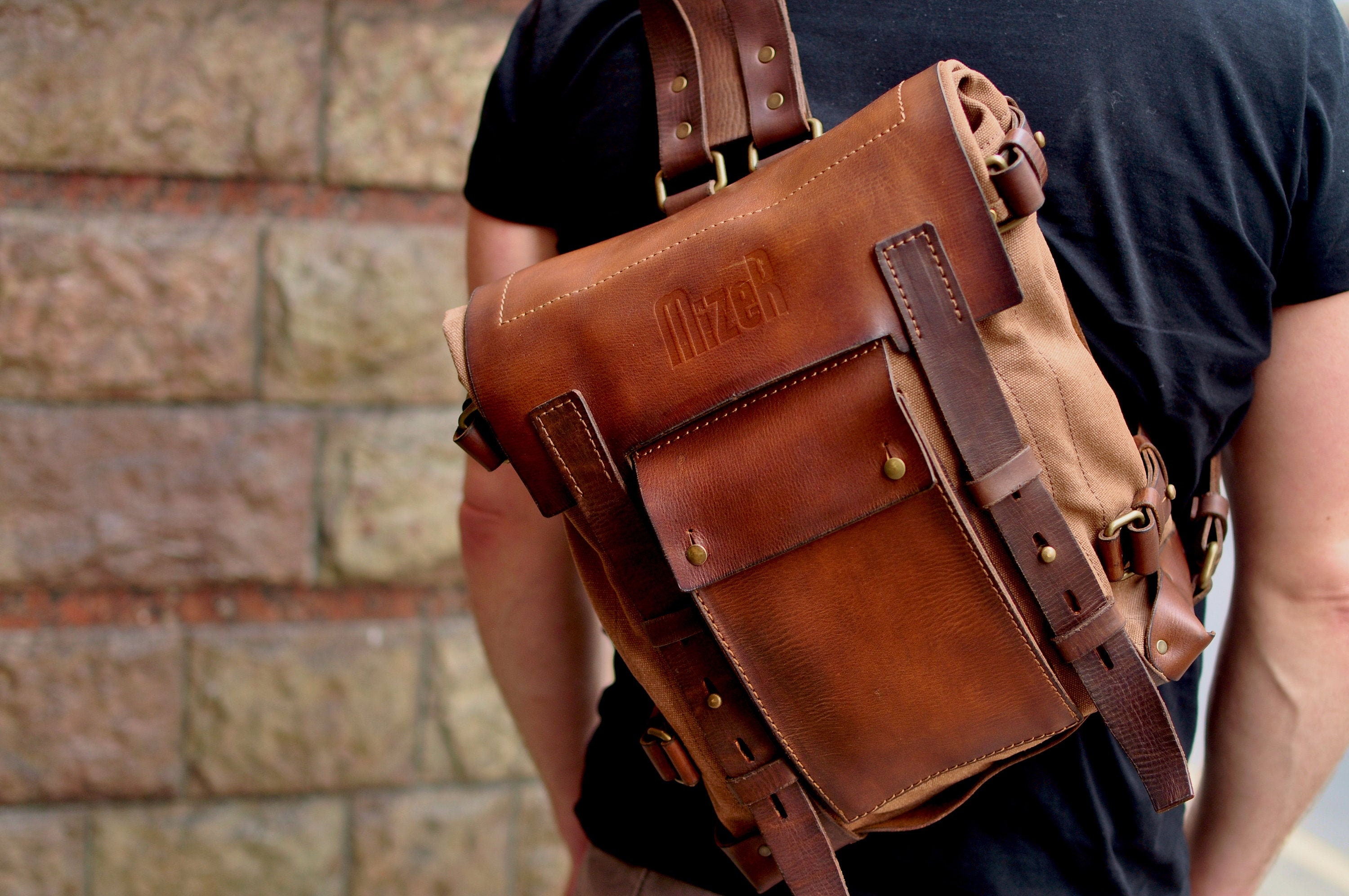 real leather sling bag