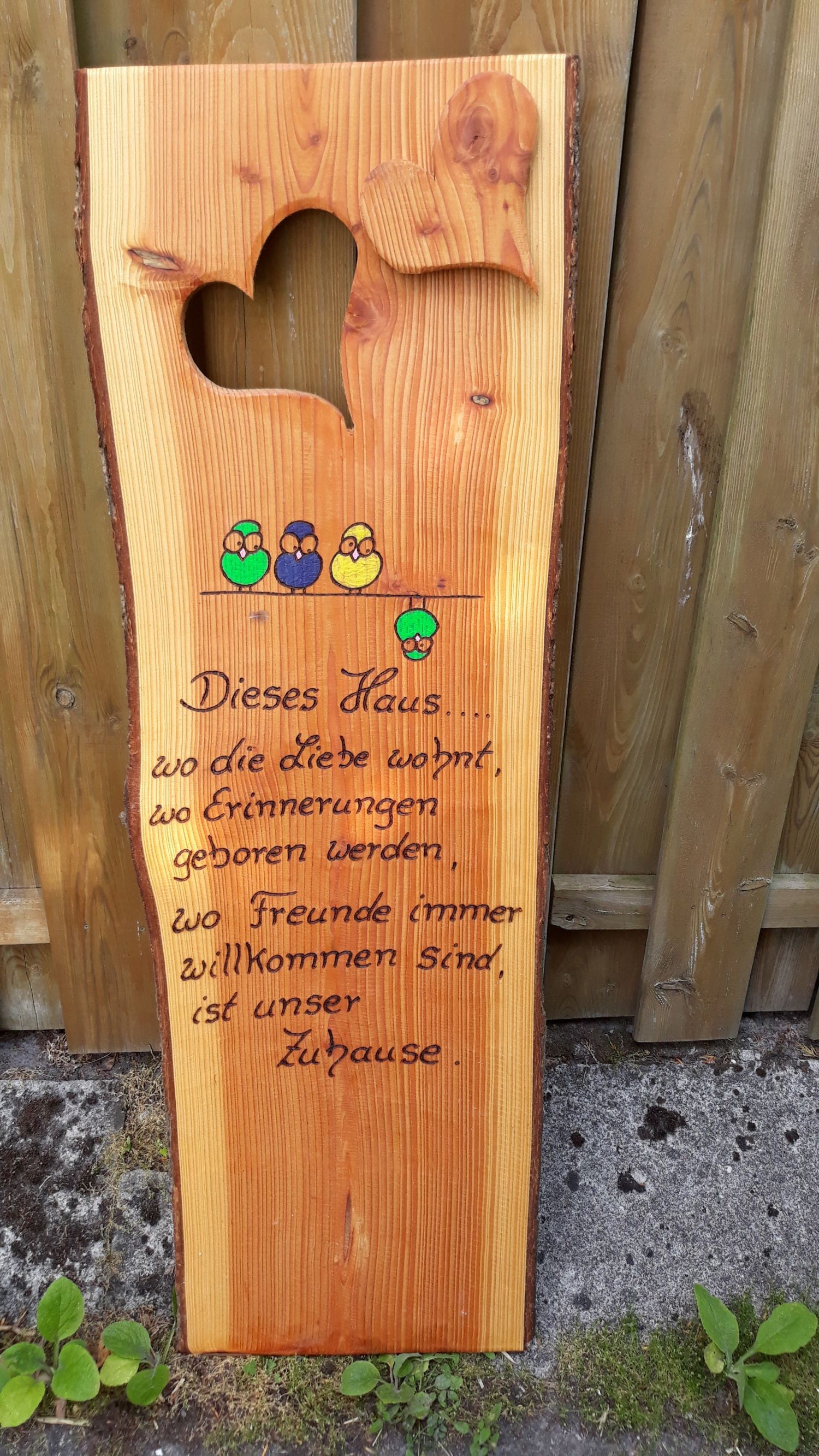 Brandmalerei , Familien Schild Etsy.de
