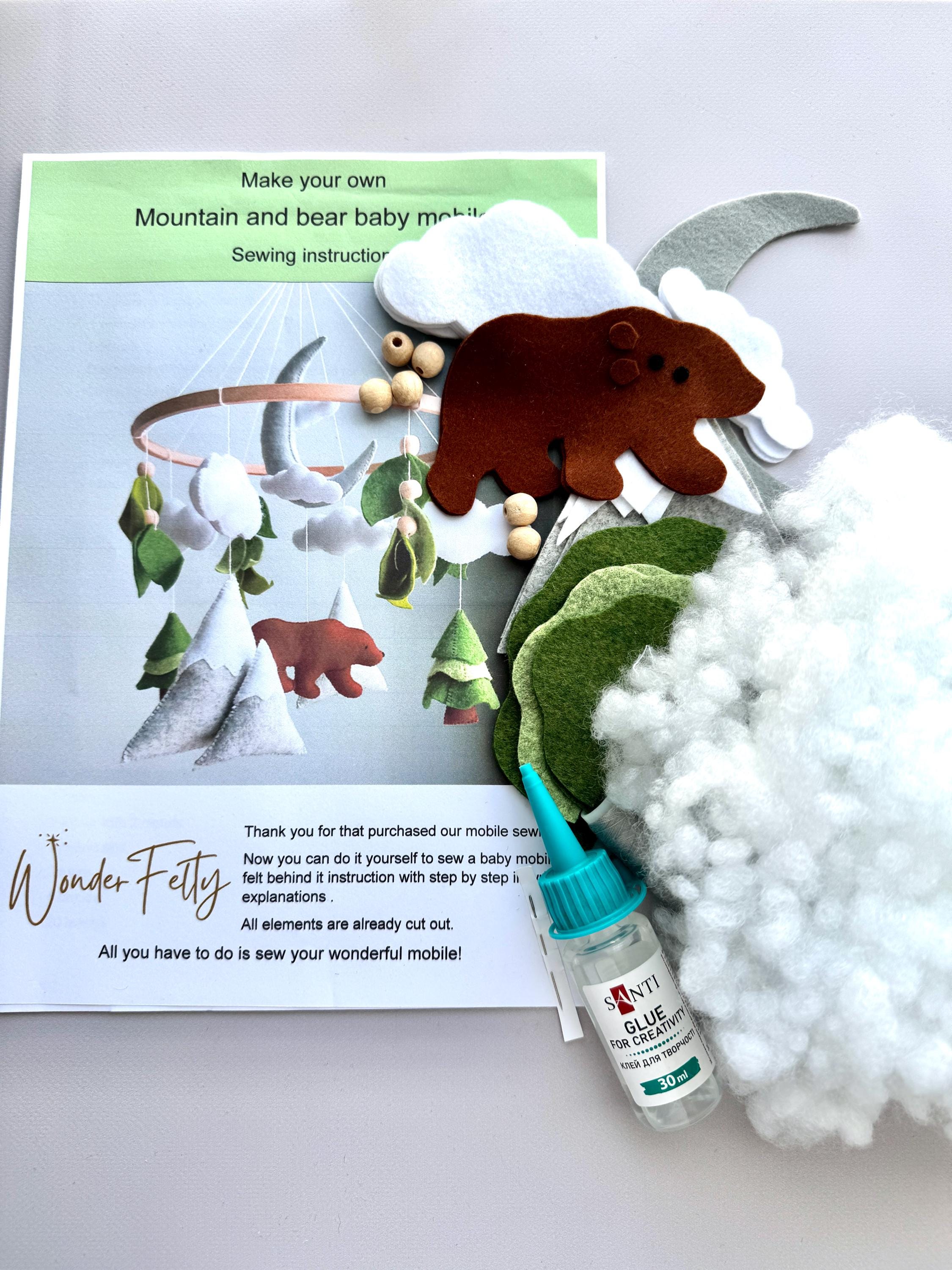 Make Your Own Mountains Mobile. DIY KIT Felt Nursery Decor. Woodland ...