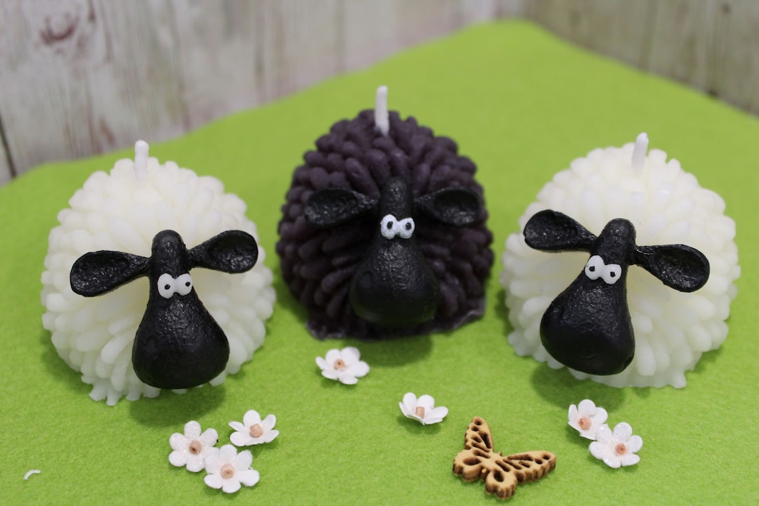 Beeswax Sheep Candle, X1, X3, Spring, Easter, Birthday, Christmas