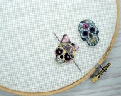 Needle Minder Interchangeable Sugar Skull Needleminder Magnet for Cross Stitch, Embroidery, Needlepoint, Sewing Free Shipping