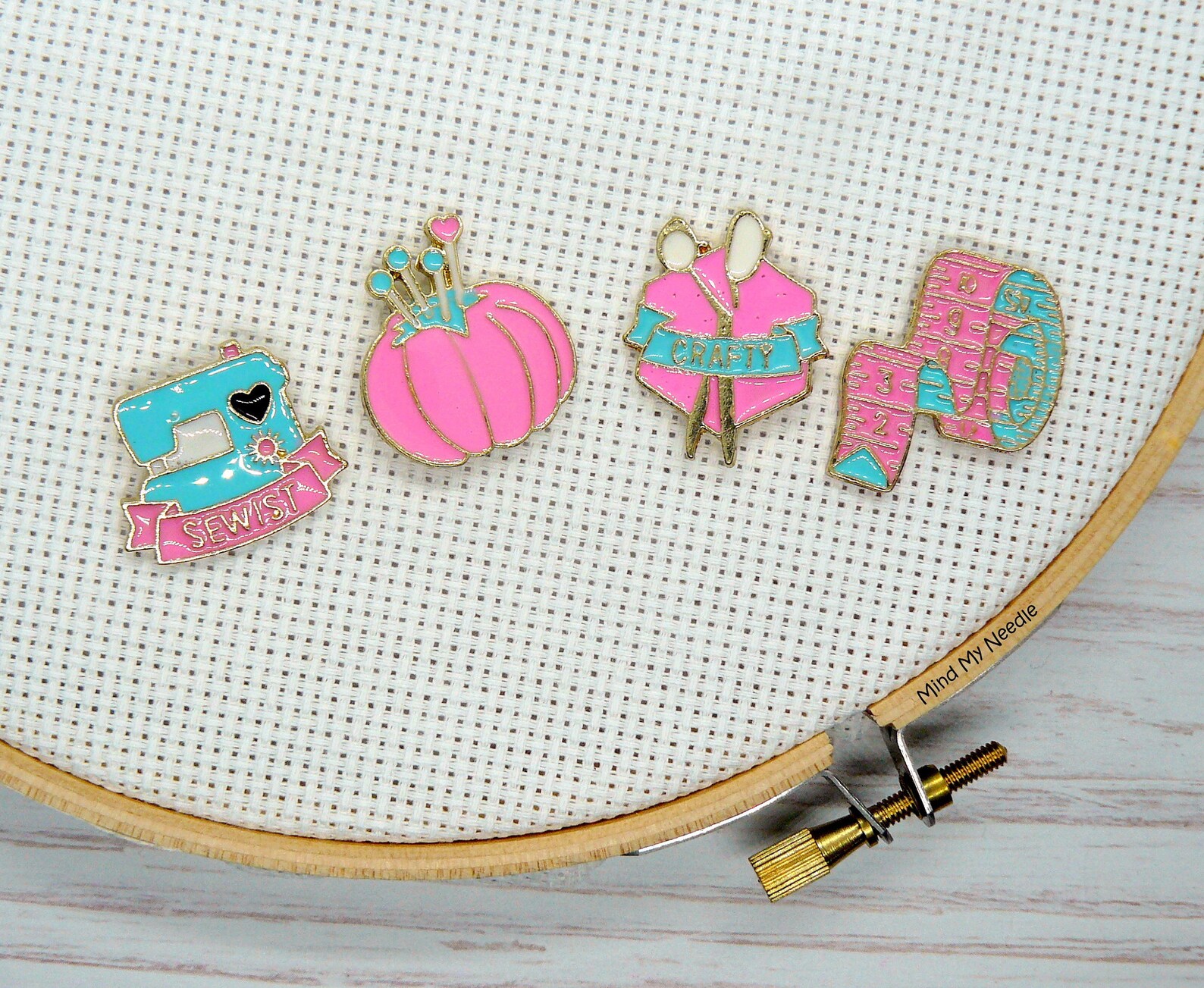 Needle Minder Enamel Sewing Themed Needleminder Etsy