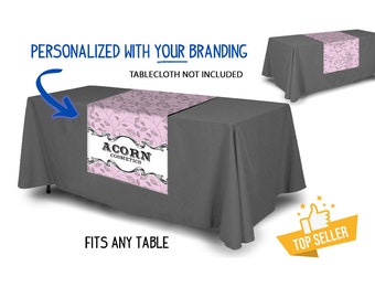 Personalized Logo Table Runner | 24" x 72" Custom Table Runner for Craft Shows, Festivals and/or Trade Shows