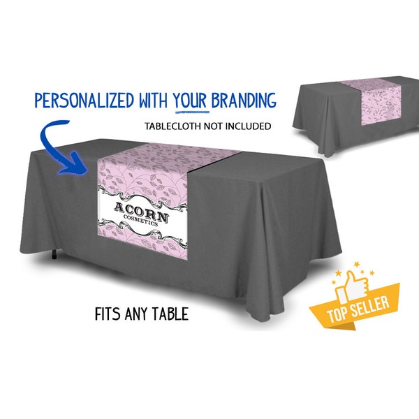 Personalized Logo Table Runner | 24" x 72" Custom Table Runner for Craft Shows, Festivals and/or Trade Shows