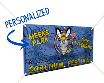 Custom Vinyl Banner With Grommets - Custom Personalized Full Color Banner for Birthdays, Parties, Events, Festivals, Shows, Graduation