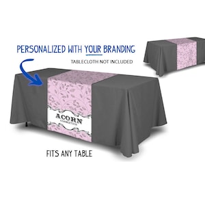 Personalized Logo Table Runner | 24&quot; x 90&quot; Custom Table Runner for Craft Shows, Festivals and/or Trade Shows