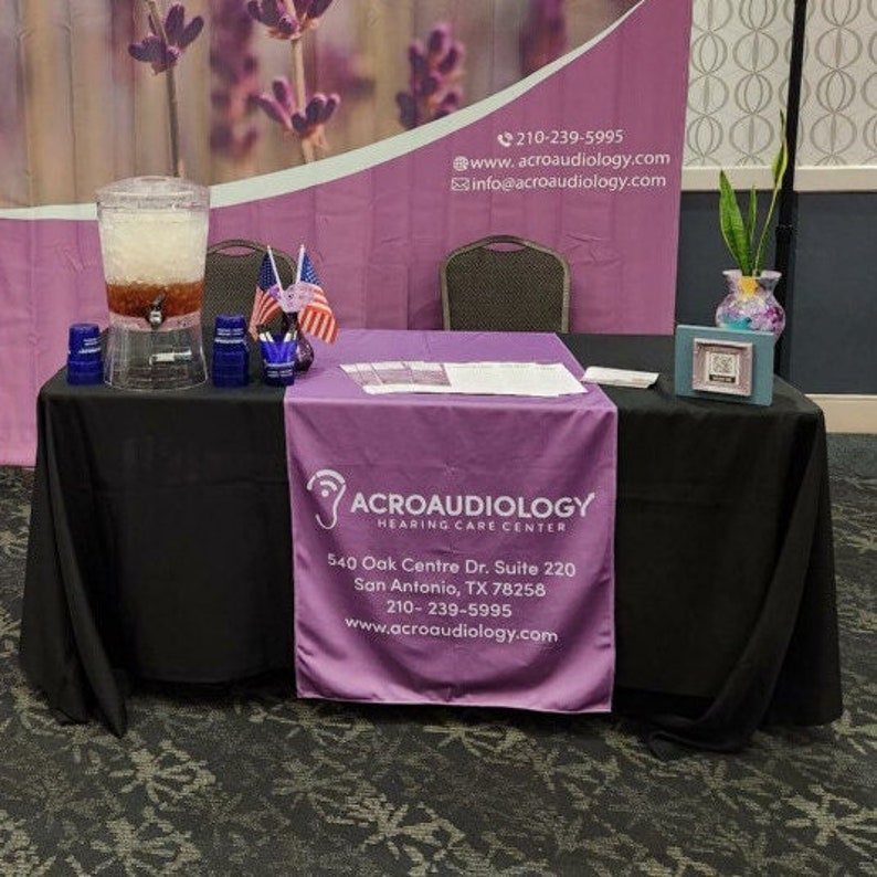 Custom Start-up Show Bundle: Personalized Canopy Banner & Logo Table ...