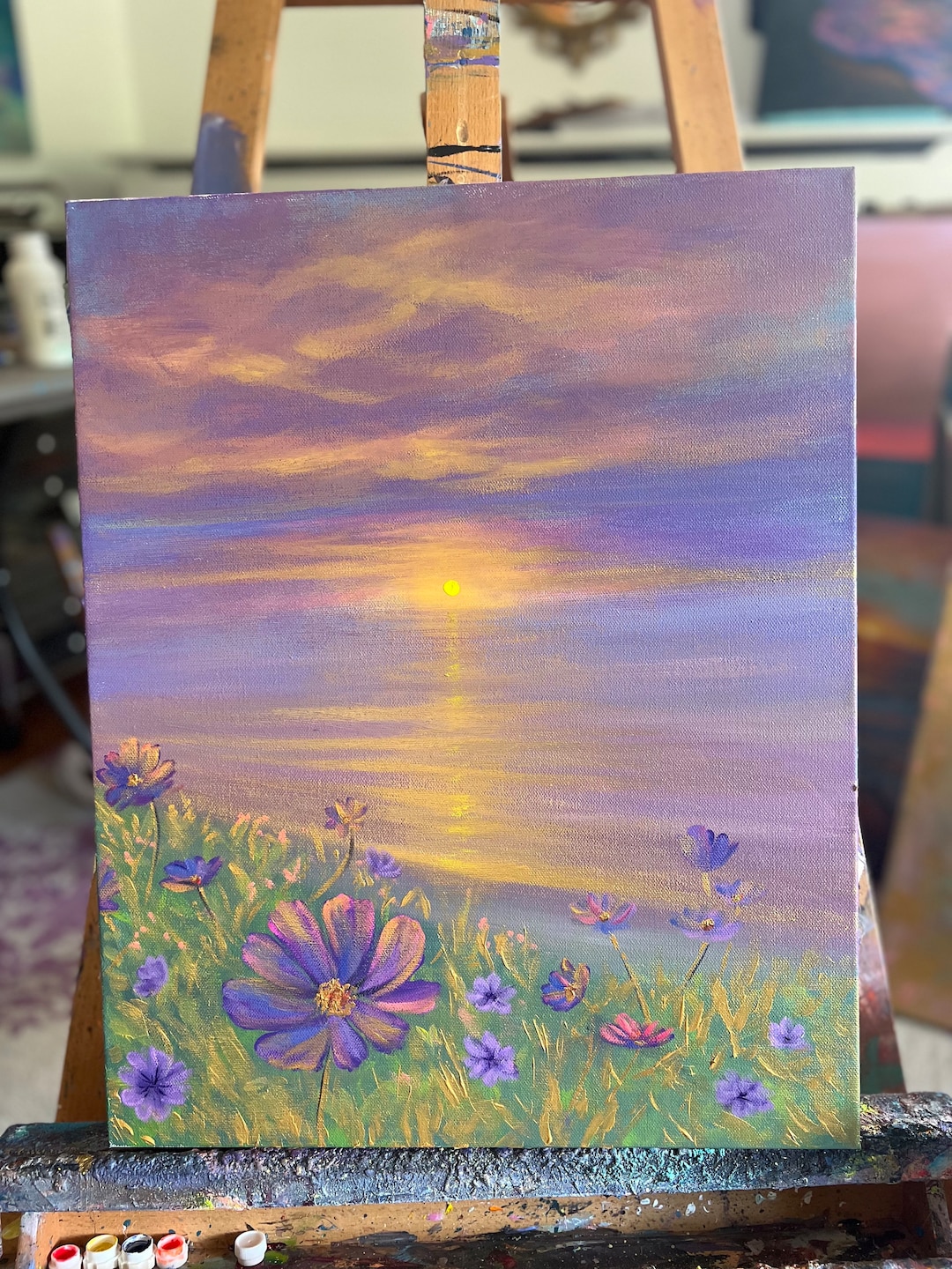 Original Acrylic Painting on Museum Canvas 16 by 20 Inches treasured