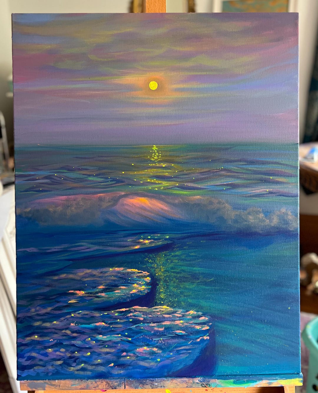 Original Acrylic Painting on a Gallery Canvas Size 22 to 28 Inches