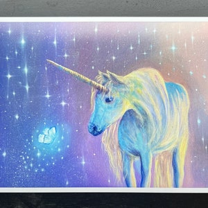fine art print “Unicorn wishes and Butterfly Kisses”