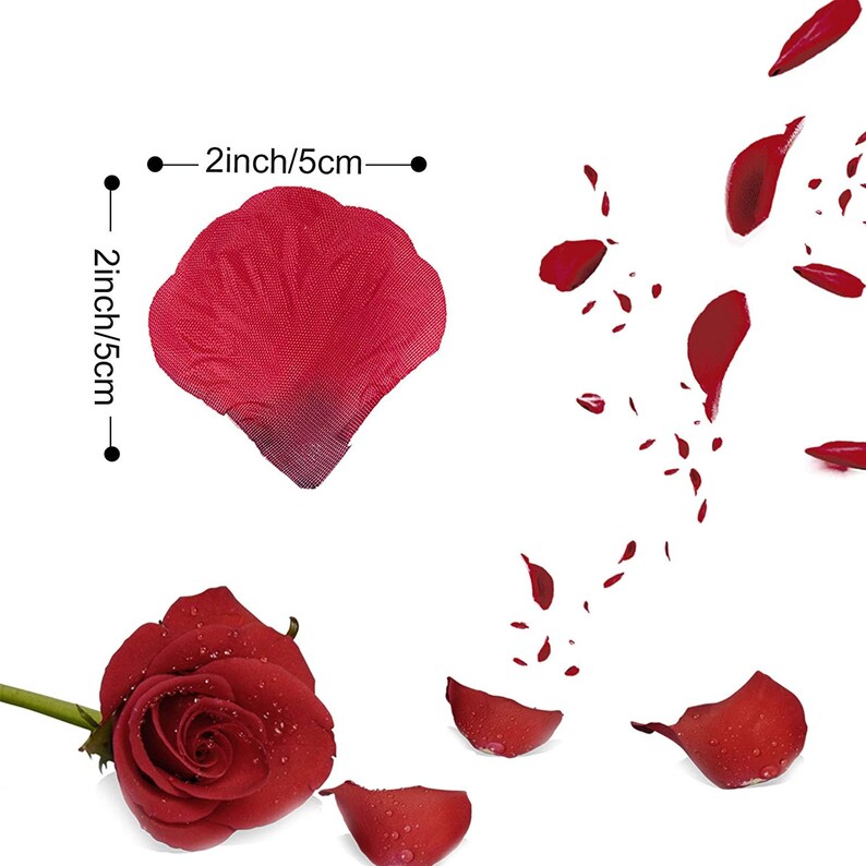 Silk Rose Petals Flower Table Decoration Confetti Wedding Etsy UK
