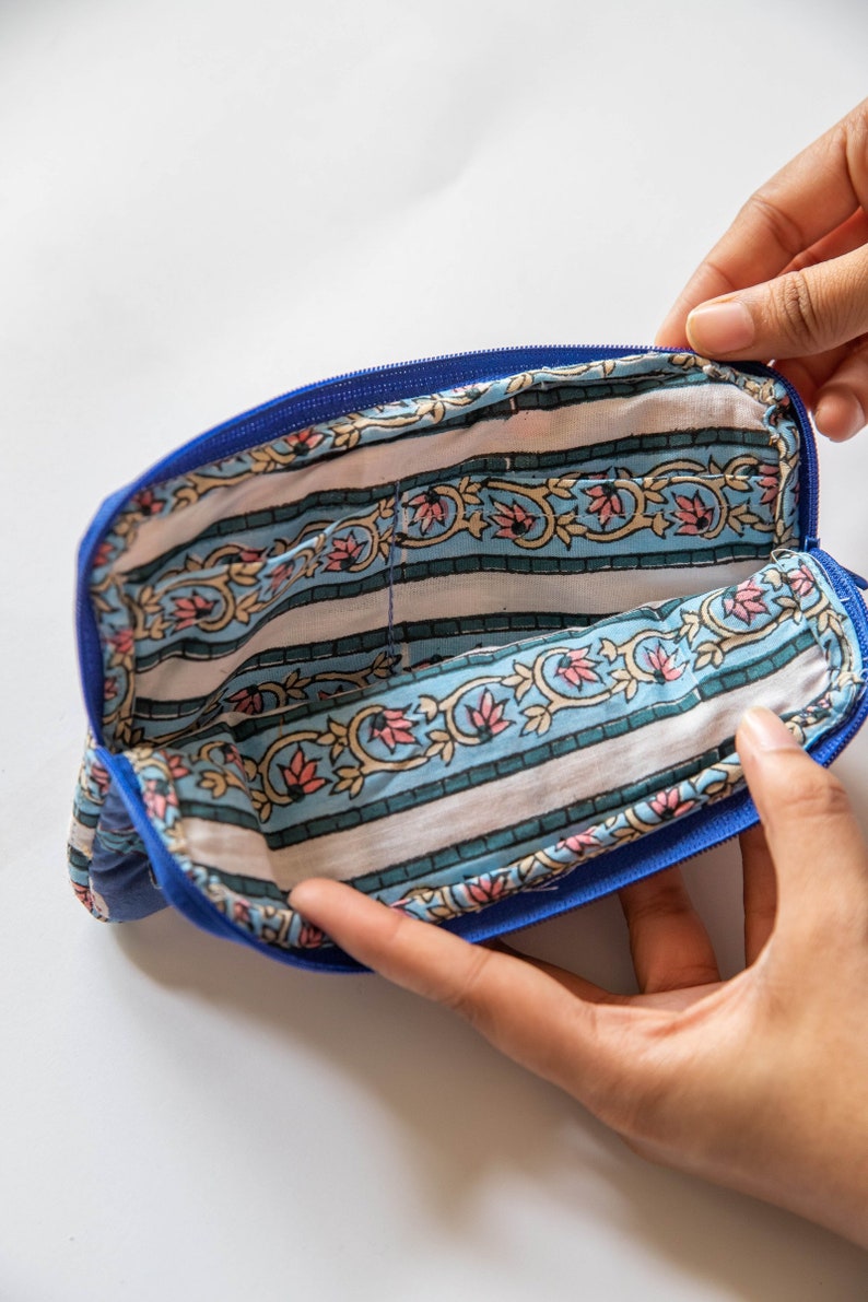 Carteras impresas a mano surtidas, hechas a mano, carteras impresas, cartera de tela hecha en India imagen 3