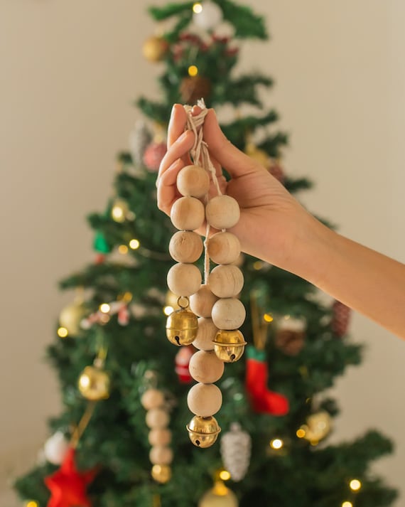 60 Decorazioni Natalizie In Legno Fai Da Te Con Colori, Campane E Diamanti, Set Completo Per Albero Di Natale - 3