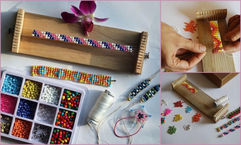 Milisten Bracelet Bead Threader DIY Beads Chain Tool Jewelry Making Tools  for Adults Beading Machine Large Bead Loom Kit Loom Thread Weaving Machines