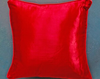 red silk cushions