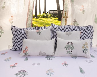 Mughal Garden Double Bed Bedsheet , Floral Bedsheet with Pillow Covers, Christmas Gift, Bedsheet for bedroom, flatsheet, fitted sheet
