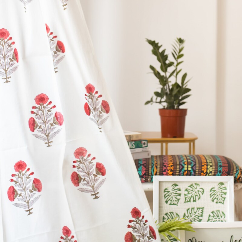 Red Kitchen Curtains - Etsy