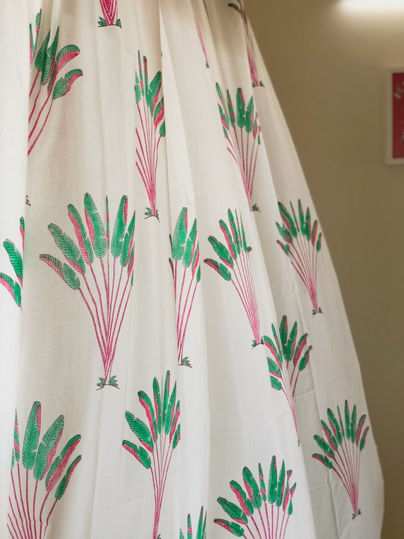 Palm Tree Tropical Curtains Boho Decor Curtain Panels Palm Tree Tropical Curtains Boho Decor, Palm Tree Print Curtains