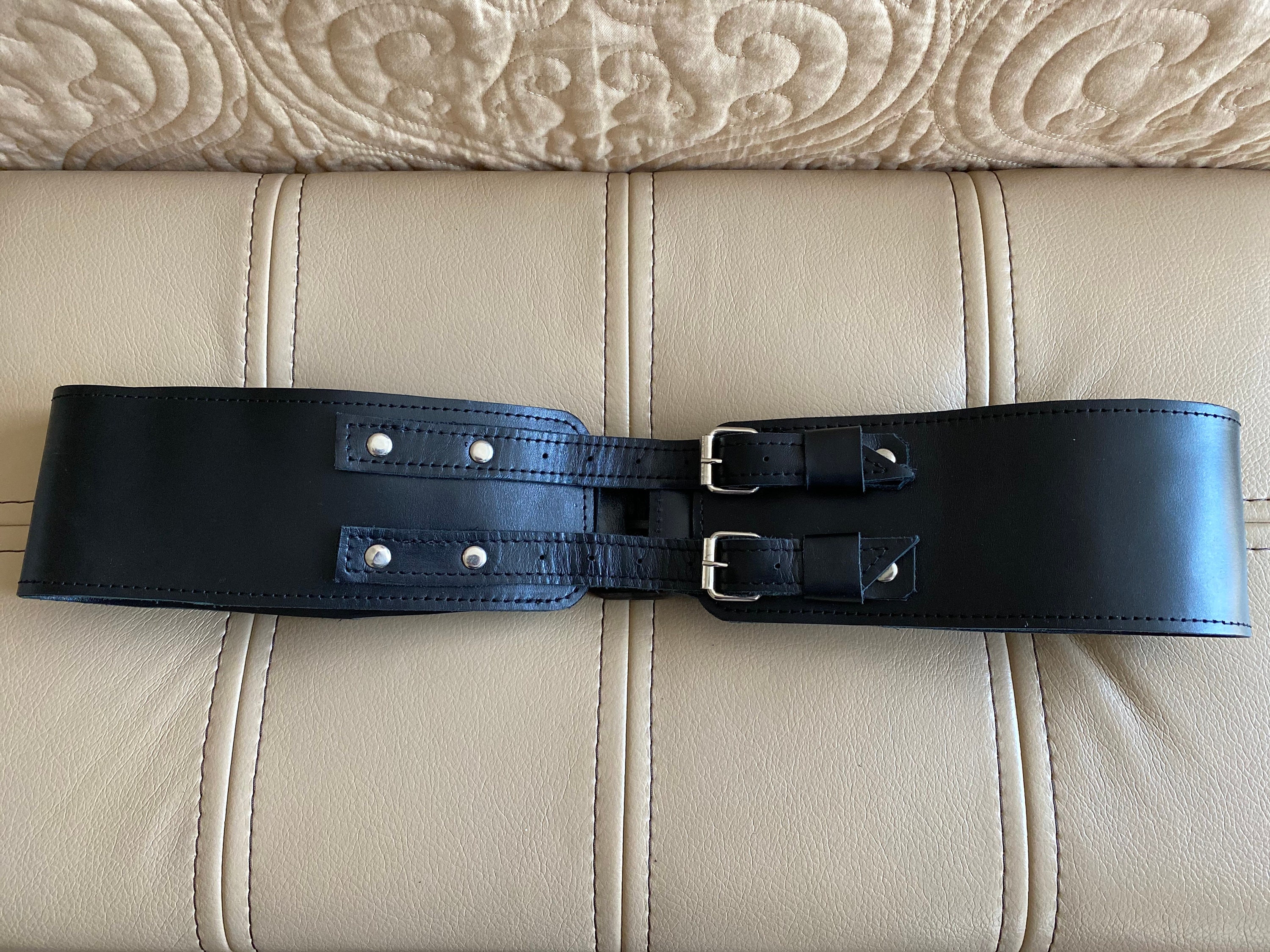 Black leather belt Halloween costume Halloween belt Cosplay costume Cosplay belt Leather belt