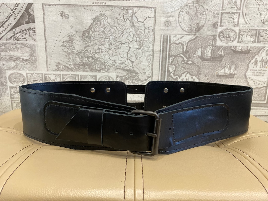 Black Leather Belt Halloween Costume Halloween Belt Cosplay Costume Cosplay Belt Leather Belt