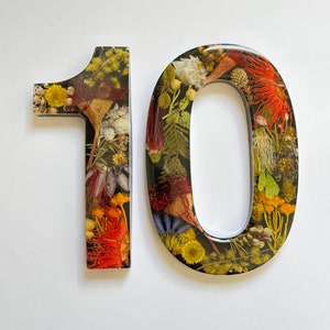 HOUSE NUMBER 9cm - FLOWERS From the Australian Bush, Home Decor, Door Number, Wedding Gift, Australian, Home Renovations, Home Improvement