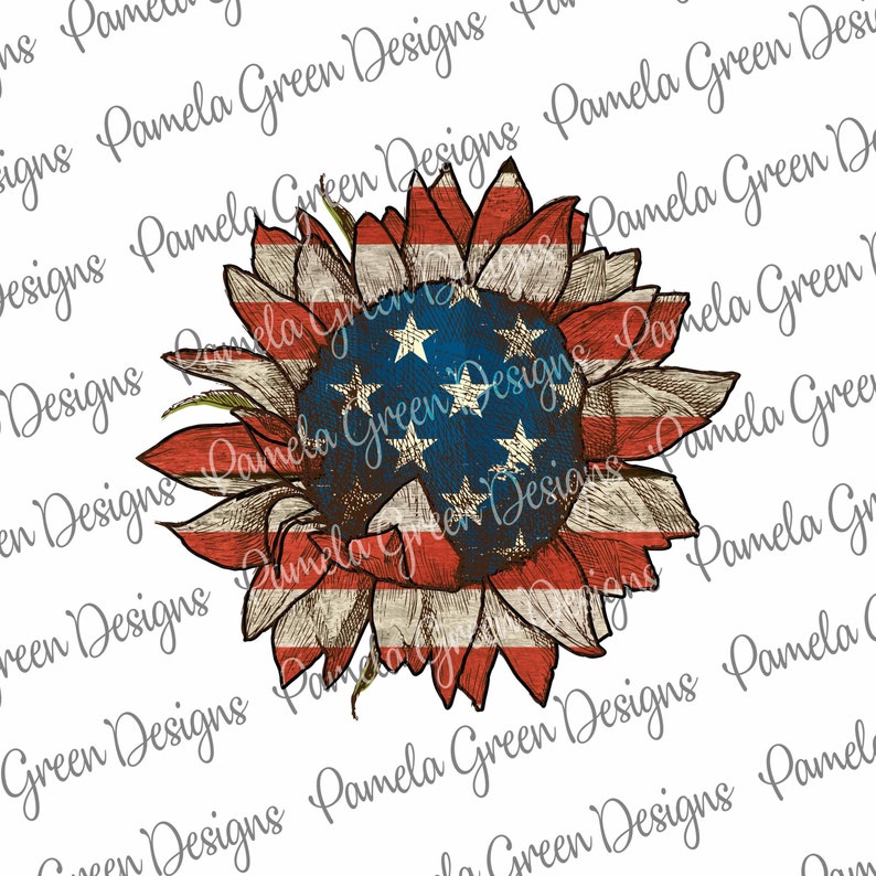 Download Sunflower Patriotic America Flag Fourth 4th of July Red ...