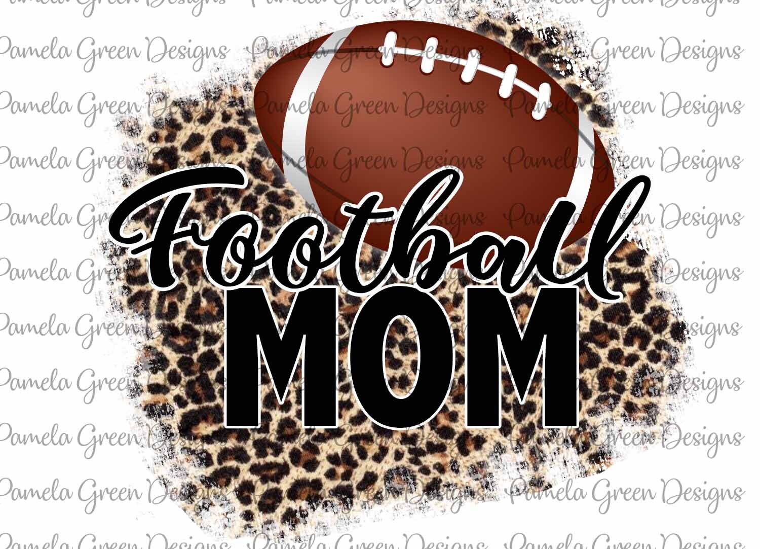 Download Leopard Touch Down Game Day Football Sublimation Design Graphic Clipart png Digital Crafting DIY Tag Boho Boutique T-Shirt Transfer