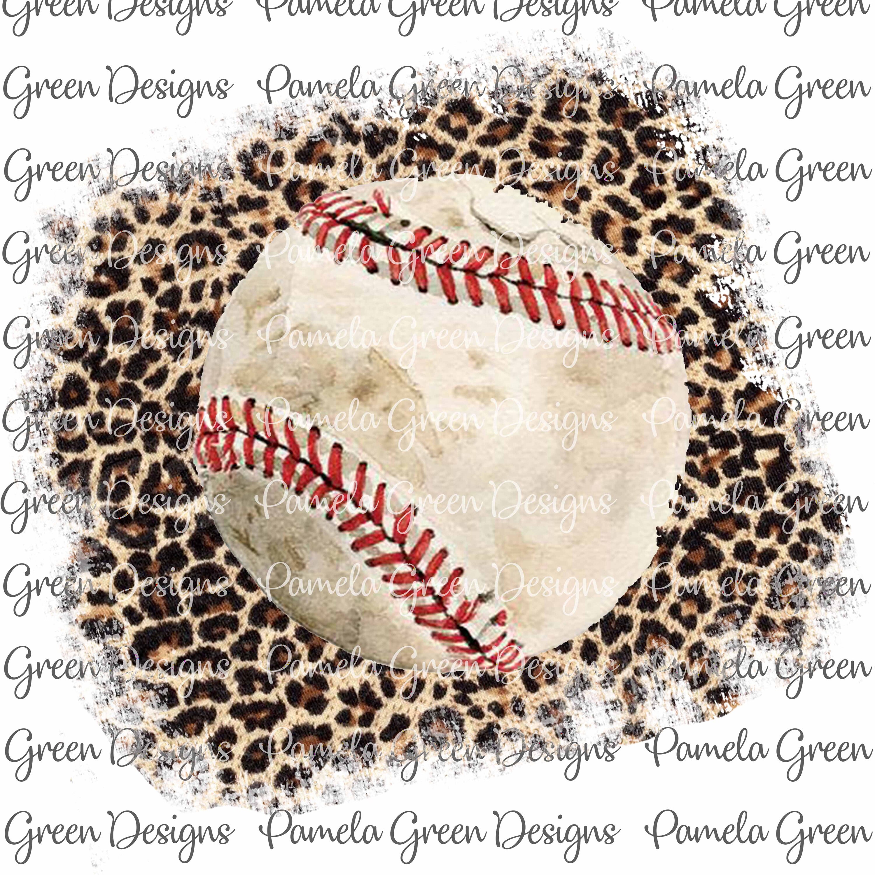 Baseball Leopard Sublimation Design Download Graphic PNG Etsy