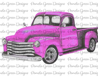 Old Vintage Pickup Truck Sublimation Digital  Design Download Graphic PNG Clipart