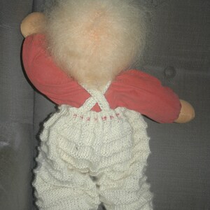 Organic doll with pacifier 45 cm in the style of a Waldorf doll Öko Tex Wolle kbT image 5